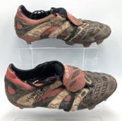 Lothar Matthäus German Captain Signed Addidas match Worn Adidas Predator Football Boots with