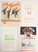 Selection of include 1957 The Red Devils brochure, 1953/54 Manchester United v Bolton Wanderers Div.