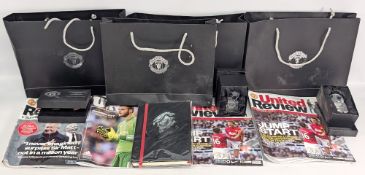 4x Manchester United Executive Box programmes and Match Day Gifts: for matches v Stoke 20, 10, 12