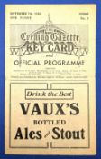 1946/47 1st home match after WW2 Middlesbrough v Stoke City Div. 1 7 September 1946; 4 page, fair/