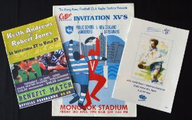 Scarce 1992-1998 Overseas Special Rugby Programmes (3): P Sella’s World XV v French Selection, 1992,