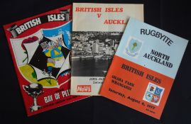 1977 British and I Lions in NZ Rugby Programmes (3): v Auckland, North Auckland and Bay of Plenty.
