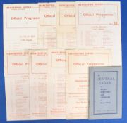 1955/56 Collection of Manchester United home reserves programmes v Barnsley, Huddersfield Town,