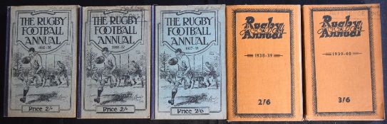 1935-1940 The Rugby Football Annual (5): Attractive and informative, the popular series, three in