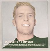 Malcom Finlayson Wolverhampton Wanderers Hall of Fame mounted Poster Club Record - a