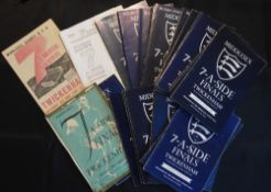 1939-83 Middlesex Sevens Rugby Programmes (33): P/copy of the pre-war one, then 47, 51(poor), 52,