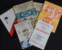 1970-75 Fiji in NZ Rugby Programmes (6): 1970 v Otago (2), 1974 v Otago, Marlborough, NZ Maori and v