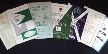 1960-61 S Africa in the British Isles Rugby Programmes (7): v England, Scotland and Ireland, Ulster,