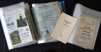 1951 to 2017 Newport RFC Away Rugby Programmes inc WRU Cup (150+): What a collection: nearly 70