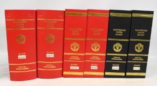 Complete sets of Manchester United home match programmes to include 2004/2005 League (19), FAC (