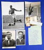 Selection of b&w photo Manchester United footballers to include Stan Pearson (large action shot),