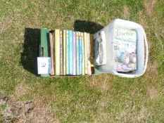 A quantity of Haynes manuals and box of 