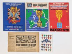Football memorabilia - a collection of football programmes, to include the FIFA 'The World Cup:
