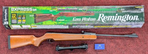 Remington Express GR - .22 air rifle (wood finish) with scope, boxed. Purchaser must be over the age