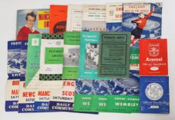 Football memorabilia - a collection of various football programmes, club handbooks, boxing leaflets,