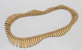 A 9ct yellow gold fringe necklace, marked JC & S (Made in England), approx 57g