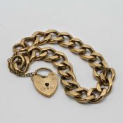 A 9ct gold curb link bracelet, approx 34.5g