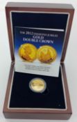 The London Mint Office Queen Elizabeth II Diamond Jubilee gold double crown coin, 2012, 19mm,
