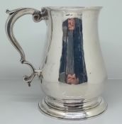 An 18th century Georgian silver Tankard, possibly by Benjamin Bickerton of London, weight 10.25oz.