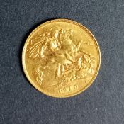 An Edward VII half sovereign, 1910.