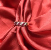 A 9ct gold ruby and diamond ring, approx 2.33g, size P.
