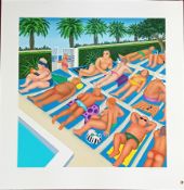 Beryl Cook (1926-2008) limited edition silkscreen print 'Tenerife Days' XXVIII/LXXV, with pencil