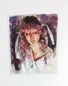 Robert Lenkiewicz (1941-2002), limited edition print 'Study of Mary' P/P 18/35, with pencil
