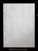 Shichiro Enjoji (1950-), two ink on paper abstracts, glazed, overall size of each 116cm x 87cm.