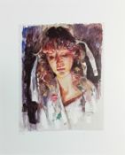 Robert Lenkiewicz (1941-2002), limited edition print 'Study of Mary' P/P 17/35, with pencil