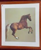 A collection of paintings and prints, to include a print of George Stubbs 'Whistlejacket', framed