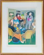Beryl Cook (1926-2008) limited edition print 'Poetry Reading' AFF, published by Alexander Gallery