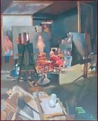 Robert Lenkiewicz (1941-2002), limited edition print on canvas 'St Antony's Cave' 2/475, with