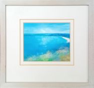 Amanda Hoskin (British, 1965-), oil on board 'Summer Colours - Halford River', 2000,