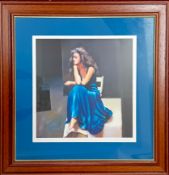 Robert Lenkiewicz (1941-2002), limited edition print 'Anna in Blue' 263/350, with pencil