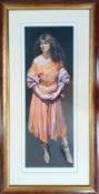 Robert Lenkiewicz (1941-2002), limited edition print, 'Karen Standing', 496/500, with embossed