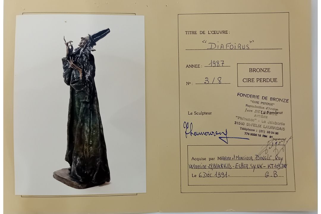 Yvette Lamoureux (French, Contemporary), bronze, 'Diafoirus'. - Image 5 of 5