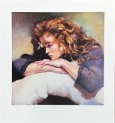 Robert Lenkiewicz (1941-2002), limited edition print 'Study of Lisa' 41/750, with pencil