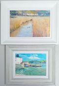 John Donaldson (British, 1945-), two oil on boards, to include 'Lower Ferry, Dartmouth', and '