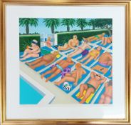 Beryl Cook (1926-2008) limited edition silkscreen print 'Tenerife Days' 205/300, with pencil