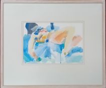 A watercolour sketch of a nude woman reclining, signed lower right 'Brindam(?) 00', fram