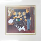 Beryl Cook (1926-2008) limited edition print 'In the Snug' 260/650, with pencil signature, published
