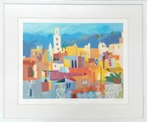 Richard Tuff (1965-), limited edition print, 'Marrakech Rooftops' AP 11/XX, with pencil
