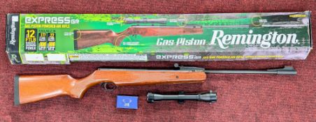 Remington Express GR - 1.77 air rifle (wood finish) with scope, boxed. Purchaser must be over the