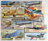 Airfix, 1/144 scale- series 2- 'Bac One-Eleven' model construction kit, boxed, with 9 Airfix- 1/