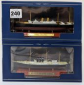Atlas Editions Collections, 7572009- 'RMS Celtic' model warship, with 7572011- 'SS City Of New