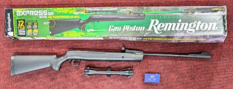 Remington Express GR - .22 air rifle (tactical finish) with scope, boxed. Purchaser must be over the