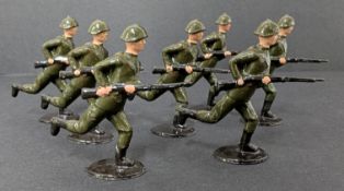 Britains, a collection of 'American G.I' model soldiers of WWII. (7)