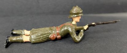 Britains, a collection of model soldiers of the Boer War (repainted). (13)