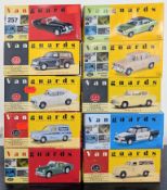 Vanguards, VA05901- a limited edition 'Black Jaguar XK120' diecast model, with 9 Vanguards models, 4
