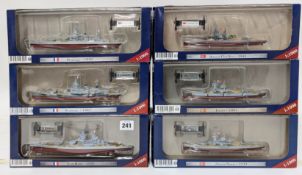 Warships Of WWII Collection, 'Jean Bart-1955' model warship with 11 additional models, countries